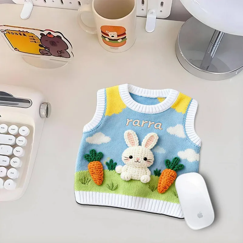 

Креативный вязаный коврик для мыши с рисунком свитера для девочек, небольшие коврики для офисного стола, коврики для компьютерной клавиатуры, нерегулярные аксессуары для ПК