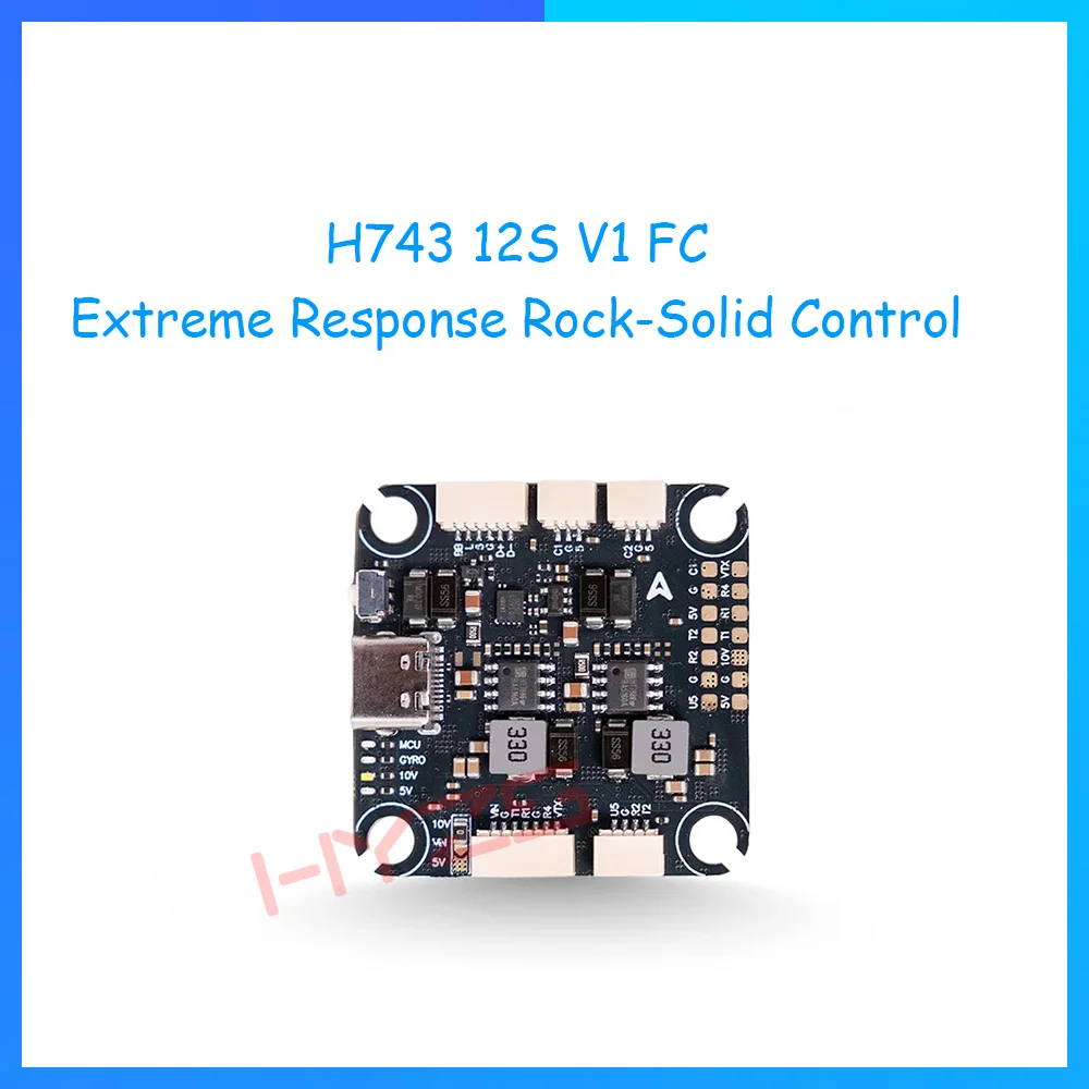 H743 12S V1 Flight Controller FC with ICM42688P Gyro, FPV Multirotor Drone Flight Control Board DIY Repair Parts
