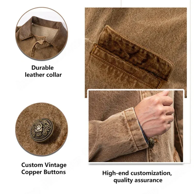 Game RDR2 Arthur Morgan Same Style Jacket Western Denim Cosplay Costumes Fashion Casual Jacket Coat For Men Stripe Shirt CFDF77G