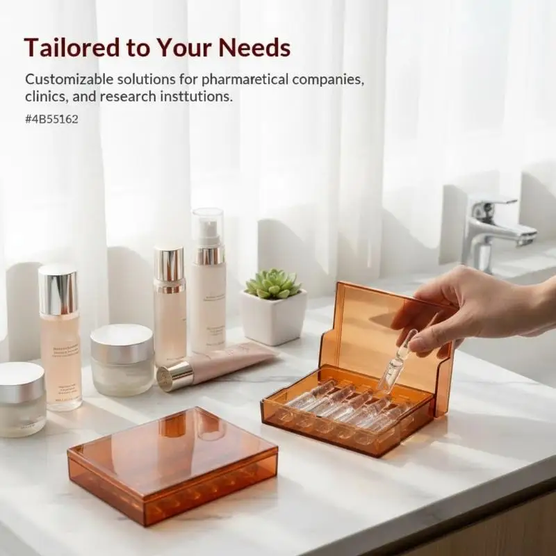 Vial Storage Case 1ml 2ml 5ml Secure Lightproof Medical Box Portable Durable Organizer for Home Travel Use