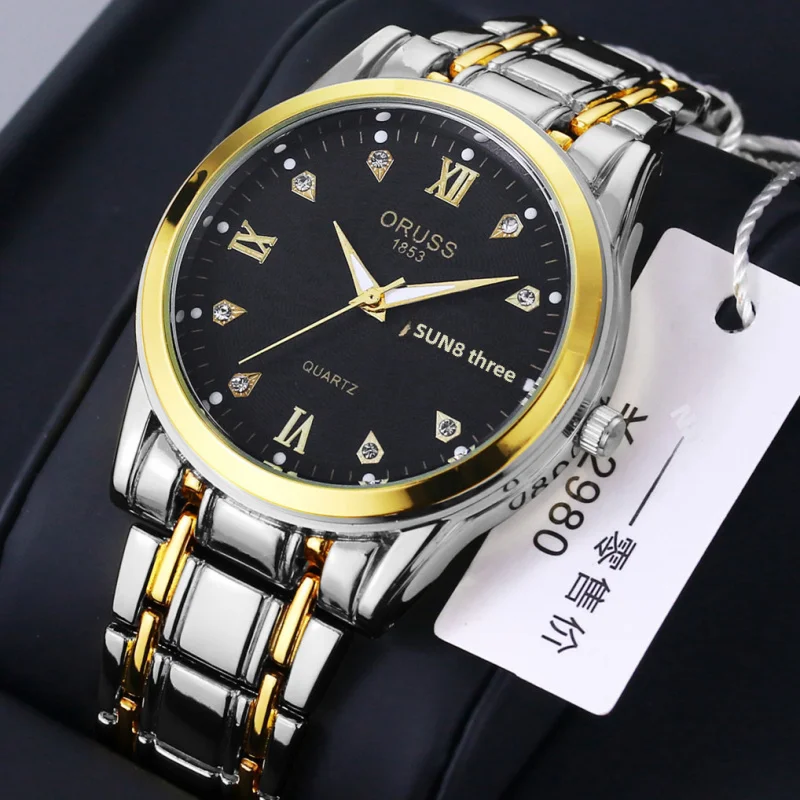 Counter Automatic Mechanical Watch Watch Men's Calendar Luminous Waterproof Ultra-Thin Non-Mechanical Watch Stainless Steel Home