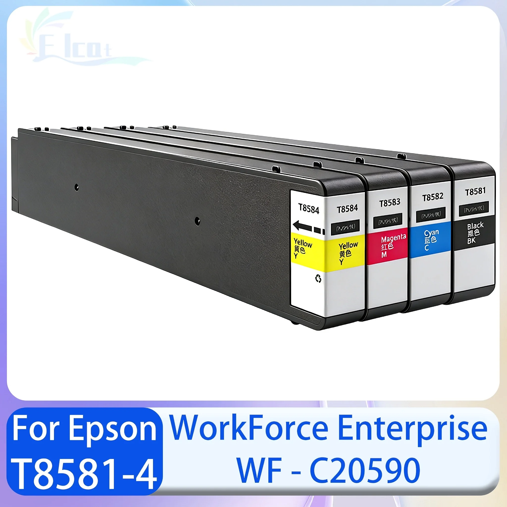 T858 T8581 T8582 T8583 T8584 Compatible Ink Cartridge Pigment Ink For Epson WorkForce Enterprise WF-C20590 WF-C20590a Printer