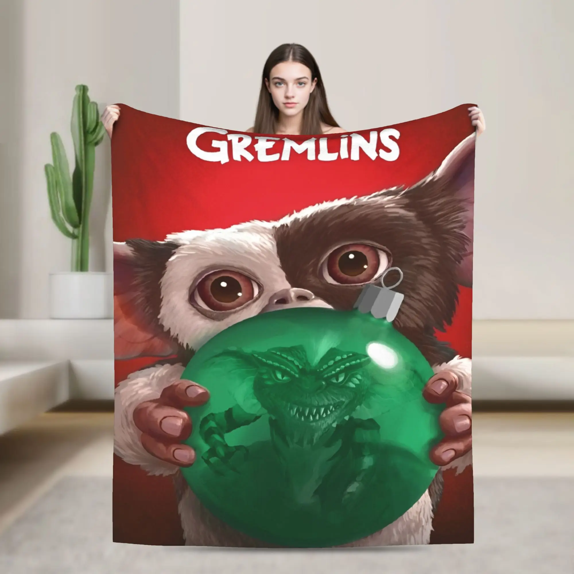 Gizmo Mogwai Monster Gremlins بطانية نزهة الفانيلا رمي بطانية للأريكة كرسي أريكة سرير تصميم دافئ ناعم جودة المفرش