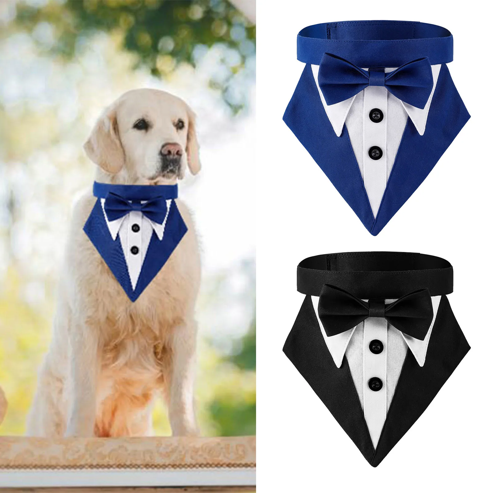 Dog Tuxedo With Bowtie To Your Wedding Outfit Blue Costume For Small Dog Formal Dog Suit Clothes For Cosplay Birthday Dog Colors