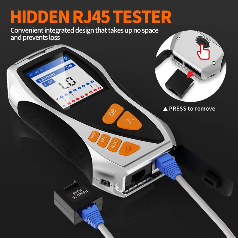 Natalink 5 in 1 OPM Optical Power Meter with VFL Fiber Optic Visual Fault Locator RJ45 Tester Rechargeable -50~+26 Cable Tester