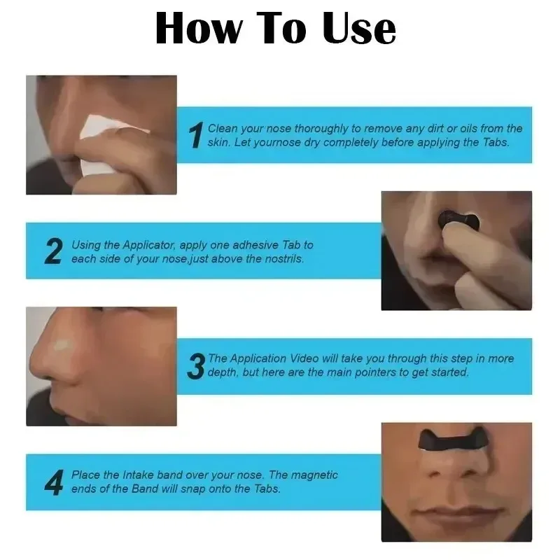 4 سدادات أنف، 1 شفاط أنف مغناطيسي و60 رقع مغناطيسية. توسيع تجويف الأنف وتنفس أكثر بسلاسة. #3