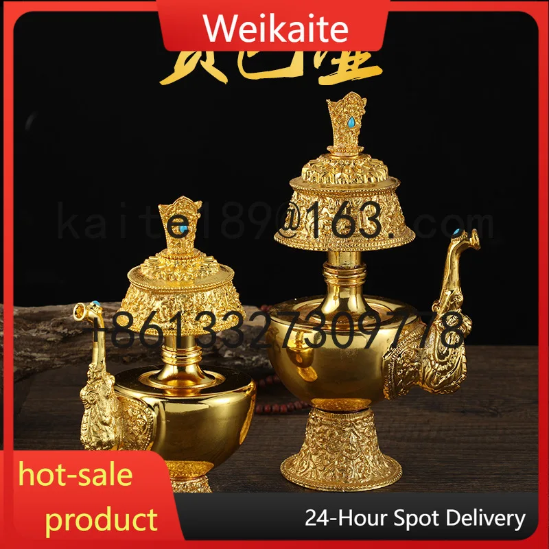 

Alloy Gold Tibetan Supplies Nepalese Wenba Pot Water Bottle Benba Pot Empowering Tantra Dharma Bottle