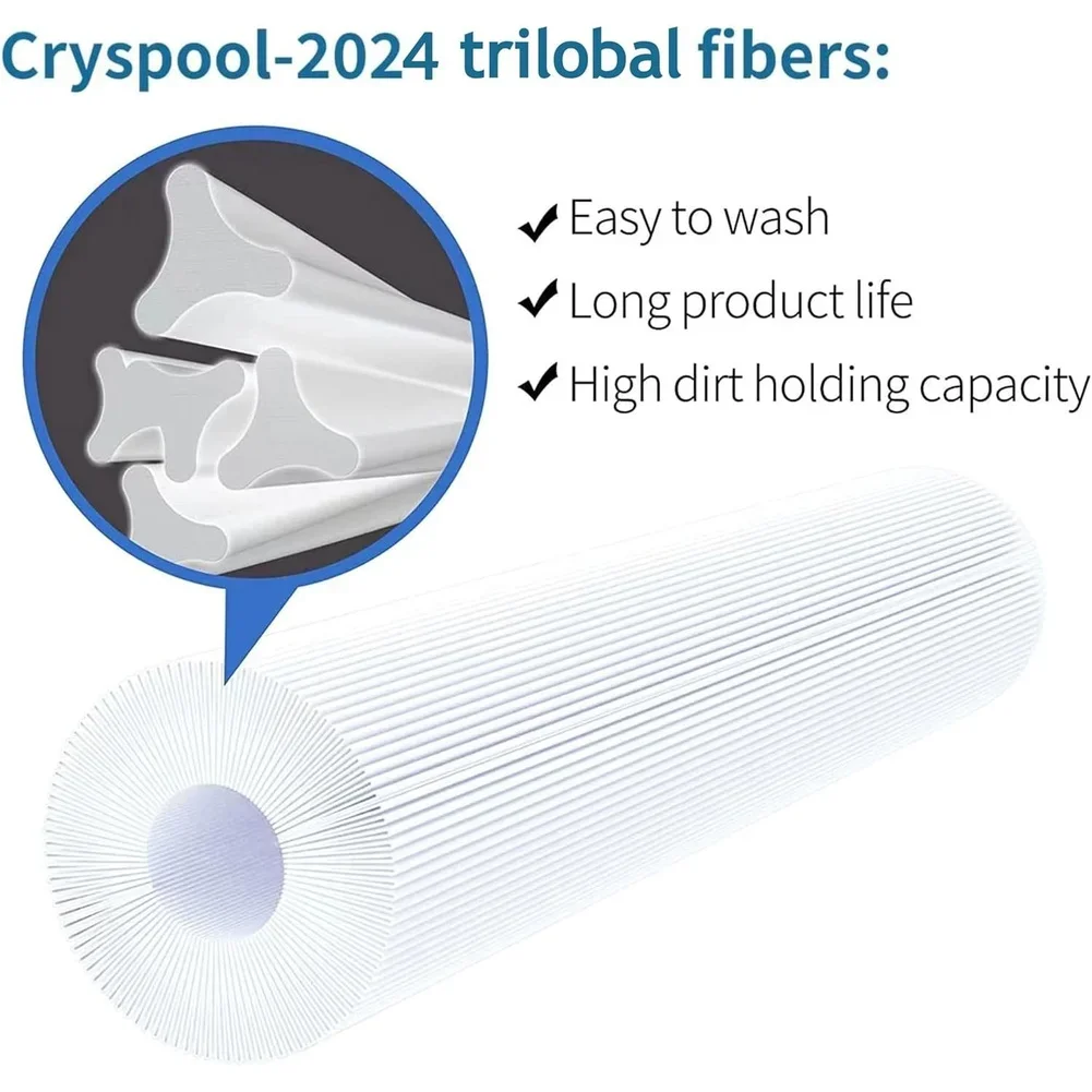 Filter Cartridge Replacement for C6430 PWK30 FC391 Spa and Pool Systems Featuring Trilobal Fibers and Consistent Water Flow