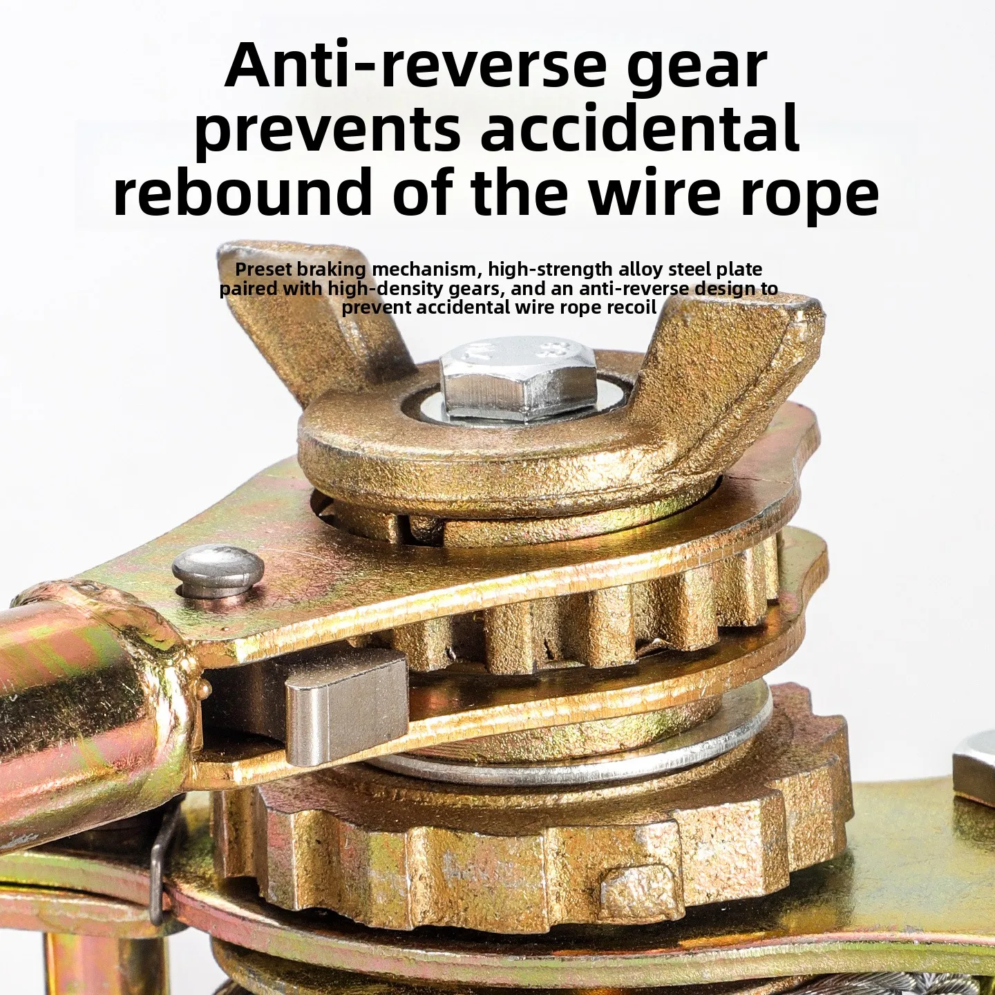 Universal Greenhouse Special Wire Rope Tightener, Multi-functional Manual Anti-reversal Single and Double Wire Ratchet Tightener