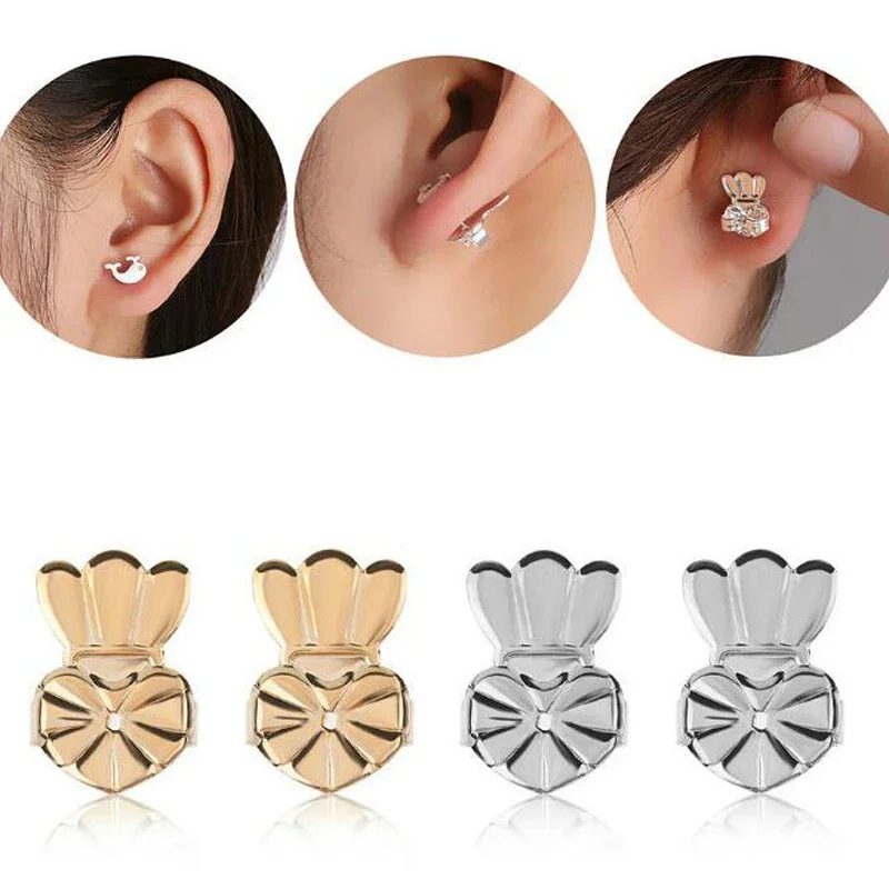 Love Heart Stud Back Lifters Regulowane podnośniki do kolczyków Ster do ozdób i akcesoriów Regulowane podnośniki do kolczyków Nowość