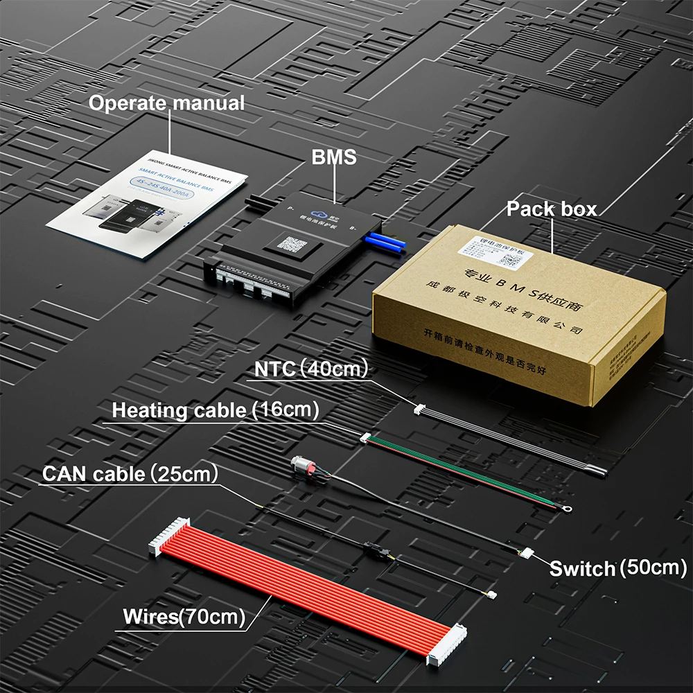 Jikong BMS สมาร์ทบาลานซ์อัจฉริยะ BMS Li-ion LTO LiFePO4 18650แบตเตอรี่100A-200A สมดุลย์ปัจจุบัน jikong BMS