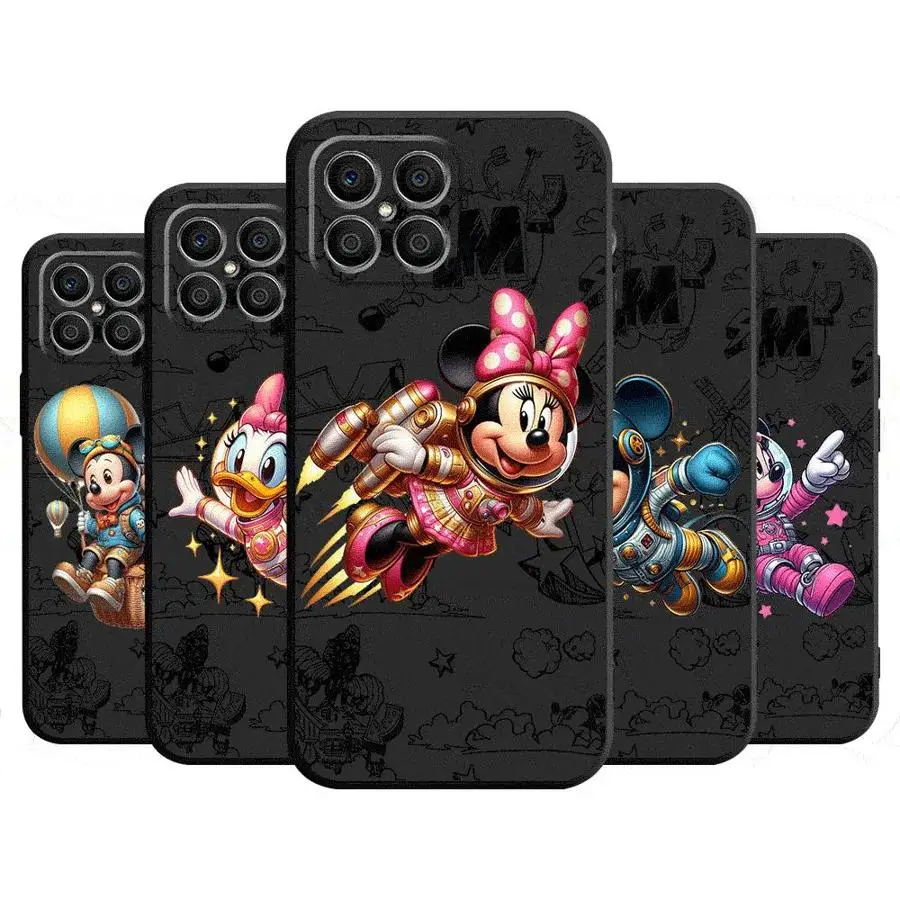 Mickey Minnie Donald Duck Case For Honor X8a X8 90 X9a 8X 70 X9 X6 Magic5 Pro P40 Pro Black Soft Phone Funda