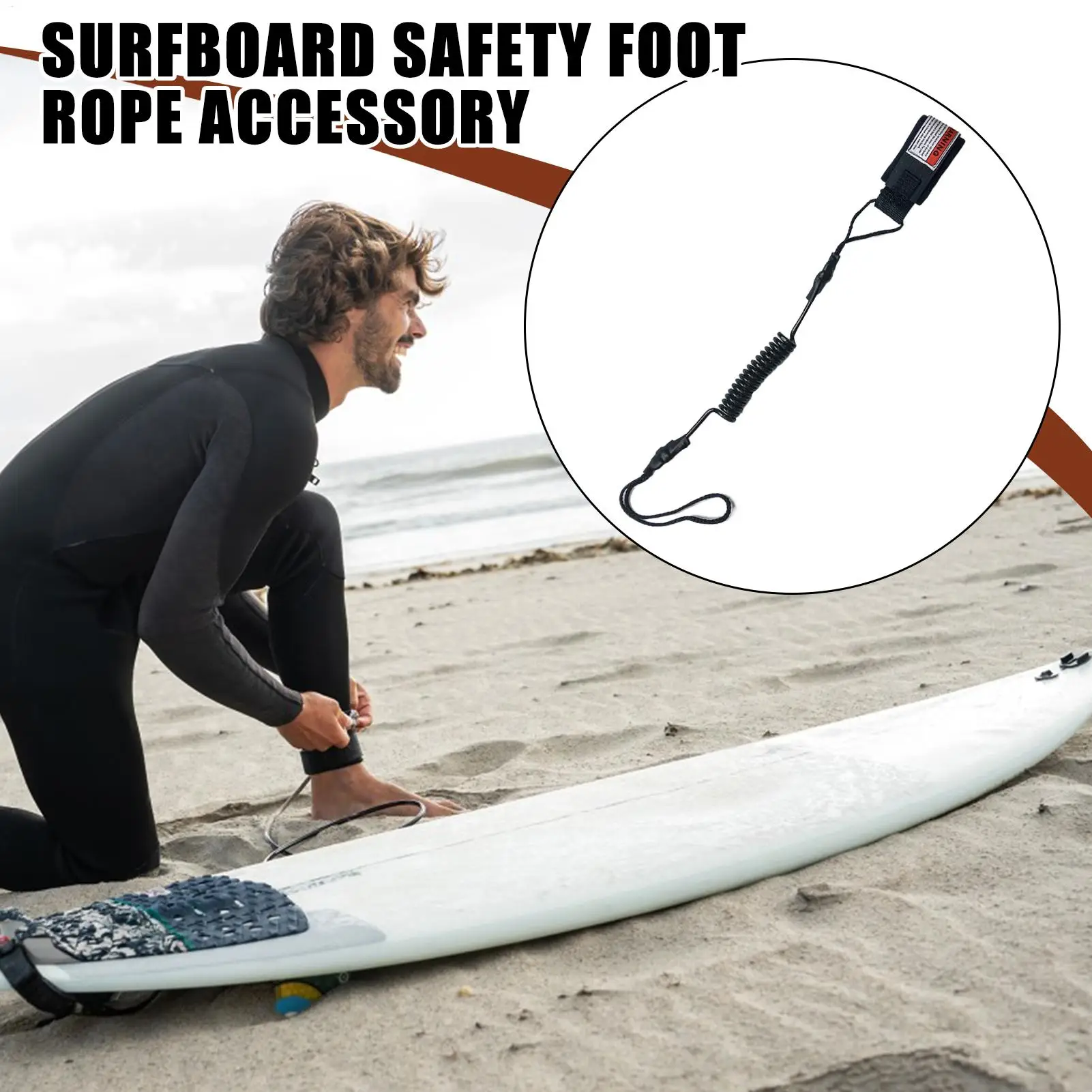 Surfing board safety hand rope Bodyboard Wrist Leash Floats Boards Wrist Leashes Surfboard Replacement Elastic Hand Strap ﻿