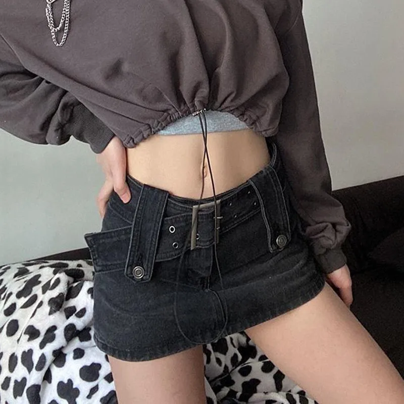 

Пряная или юбка, джинсовая юбка с запахом, брюки, сладкая пряная утягивающая искусственная юбка из двух частей, женская летняя юбка