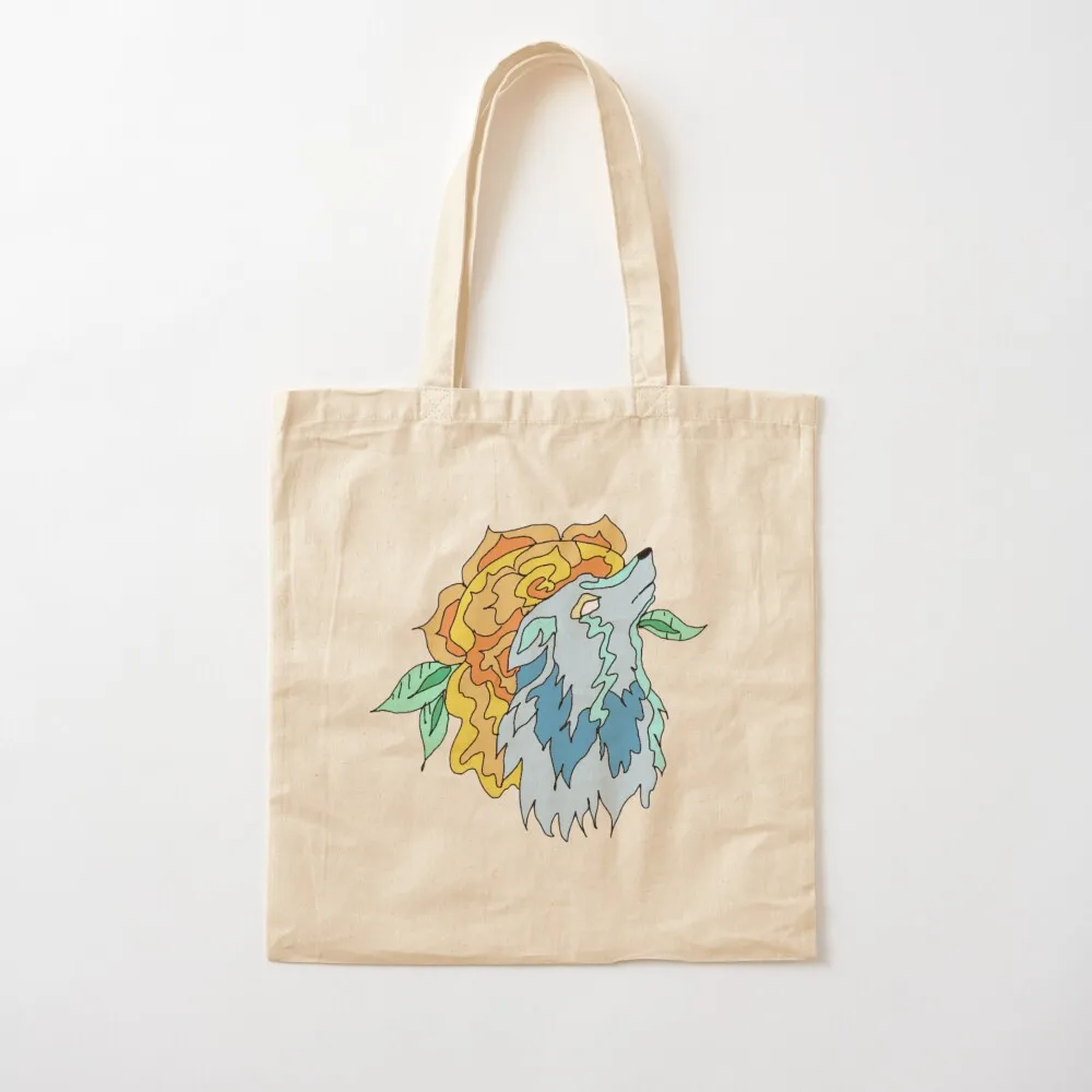 

Blue wolf Tote Bag tote bags cloth bags large size bags Lady Canvas Tote Bag