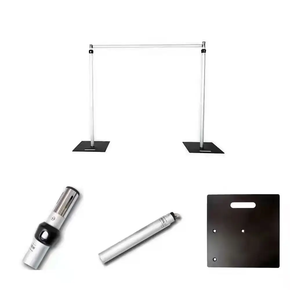 Adjustable Upright Pipe And Drape Stand Kit Metal Base For Flower Wall Backdrop Wedding Party Event Decorations