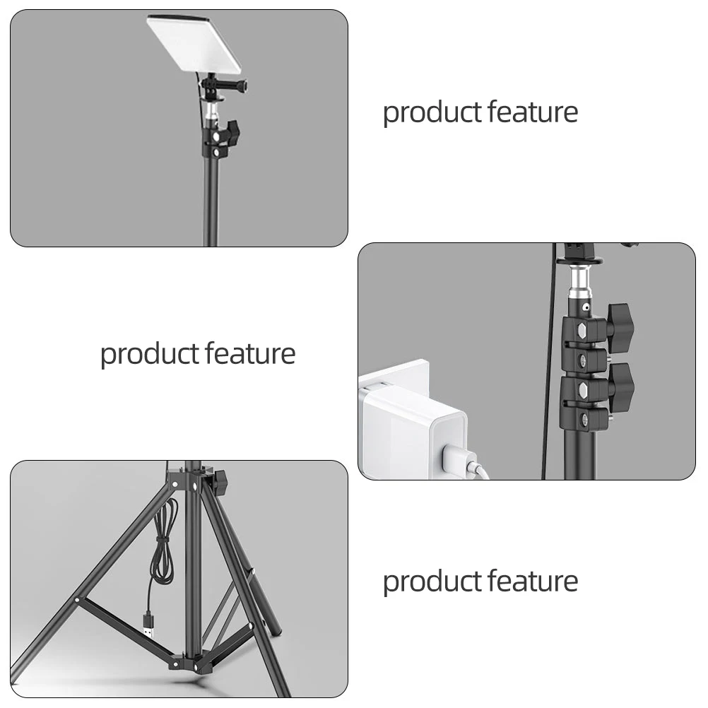 

Portable Outdoor Camping Lantern LED Work Light Tripod Adjustable Height Rechargeable Folding Lamp High Brightness Energy