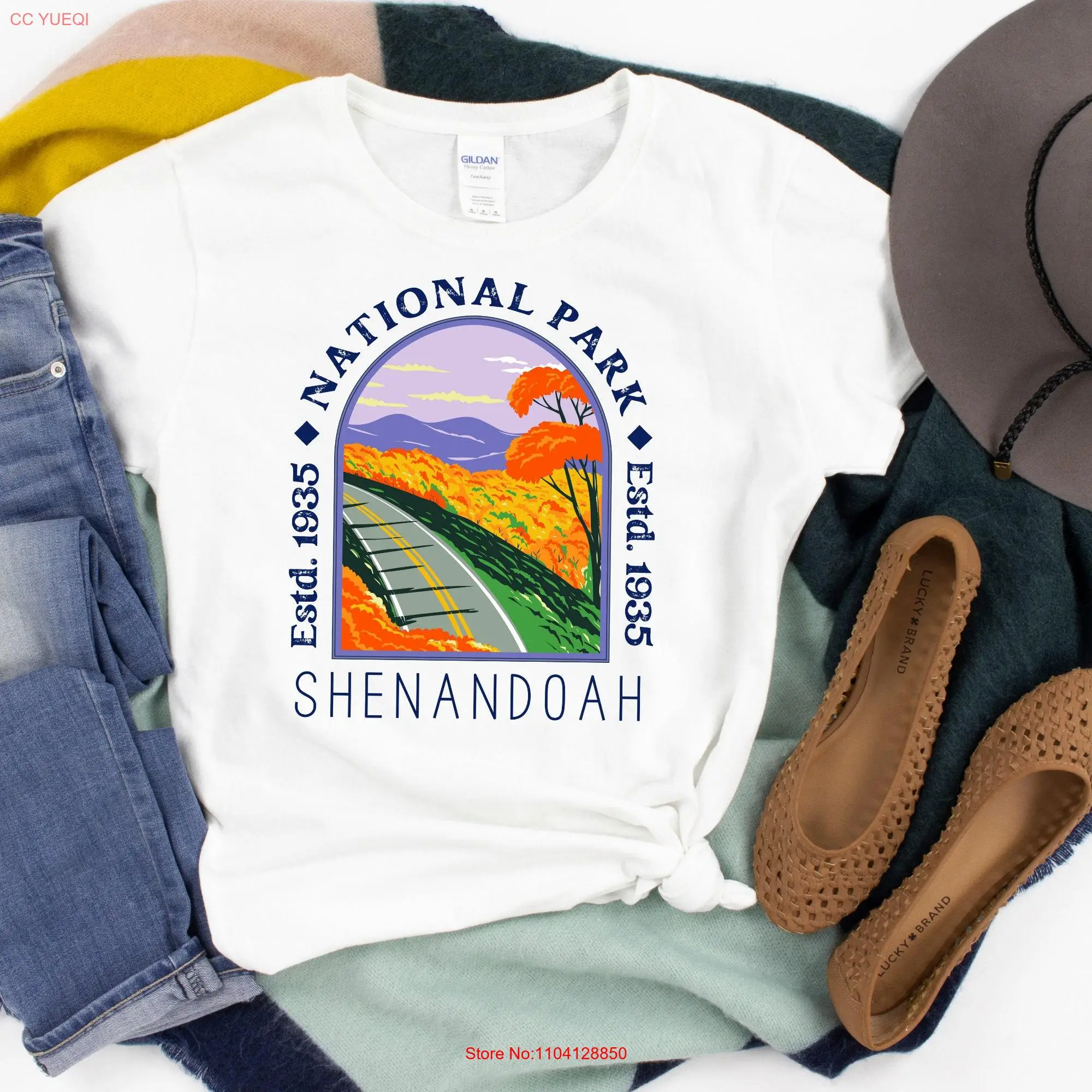 SHENANDOAH National Park T Shirt Retro Virginia Blue Ridge Camping Hiking WanderlusT Road trip Adventure Explore more