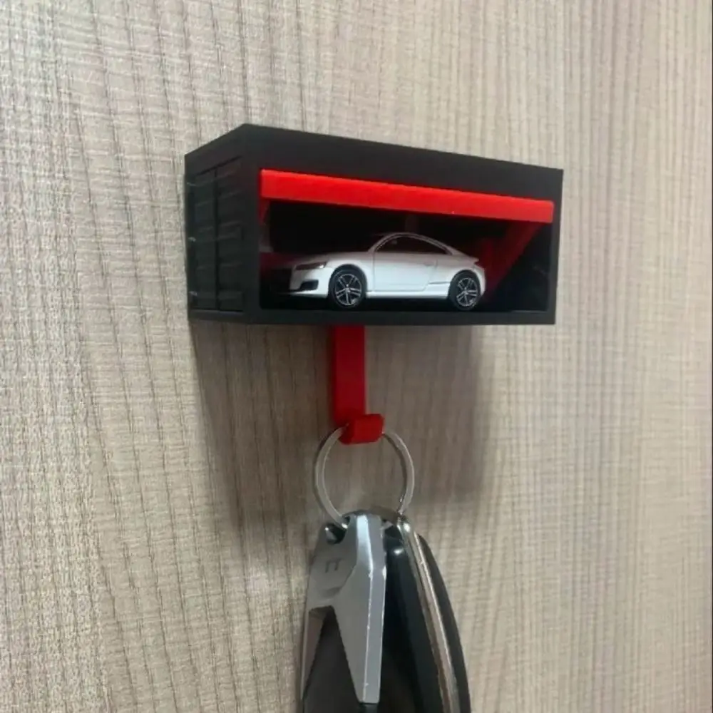 Gantungan Kunci Garasi Mobil Kreatif dengan Pintu Buka Rak Kunci Pemasangan Di Dinding Lucu Rak Kait Kunci Mobil Pemasangan Mudah Multifungsi