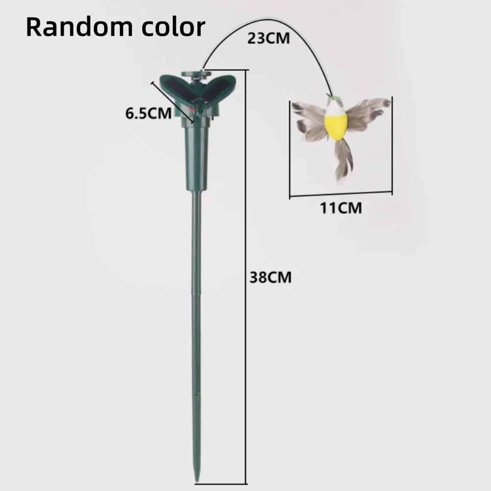 Power Vibration Solar Rotating Bird Toy Stake Mounting Waterproof Solar Powered Flying Butterfly Wobble Design