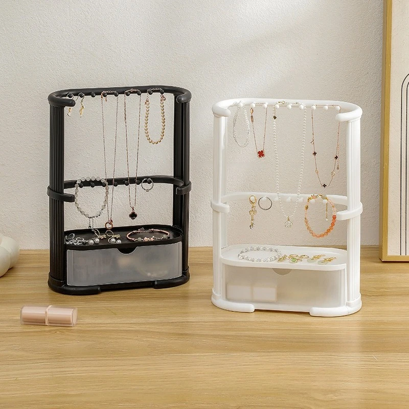 

Desktop Jewelry Organizer Three Tier Storage Hanging Rack Jewelry Necklace Ring Earring Holder Hair Bands Jewelry Rack