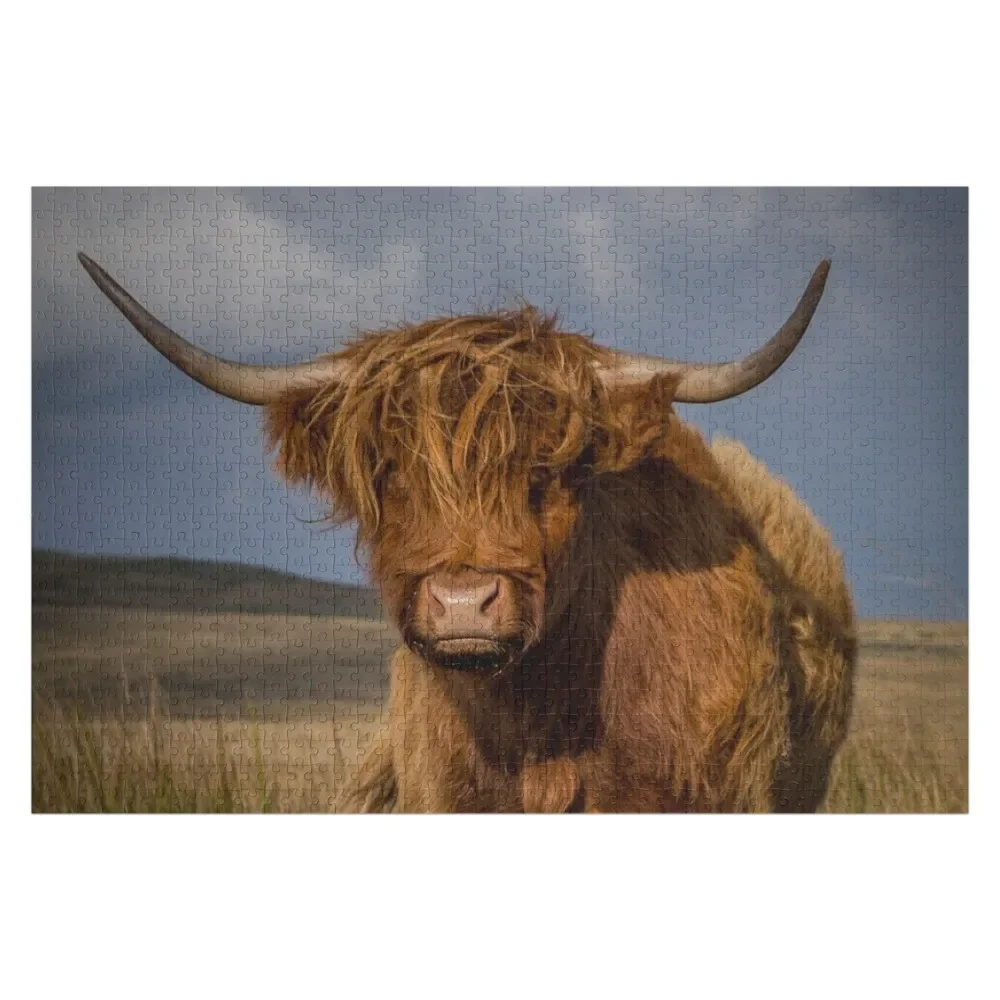 Highland Coo Jigsaw Puzzle With Personalized Photo Customized Gifts For Kids Puzzle