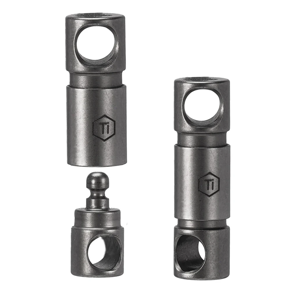 

KeyUnity Ka52 Detachable Key Ring Connector, Double-end Swivel Keychain Titanium Rotatable Key Organizer Linker for Carabine