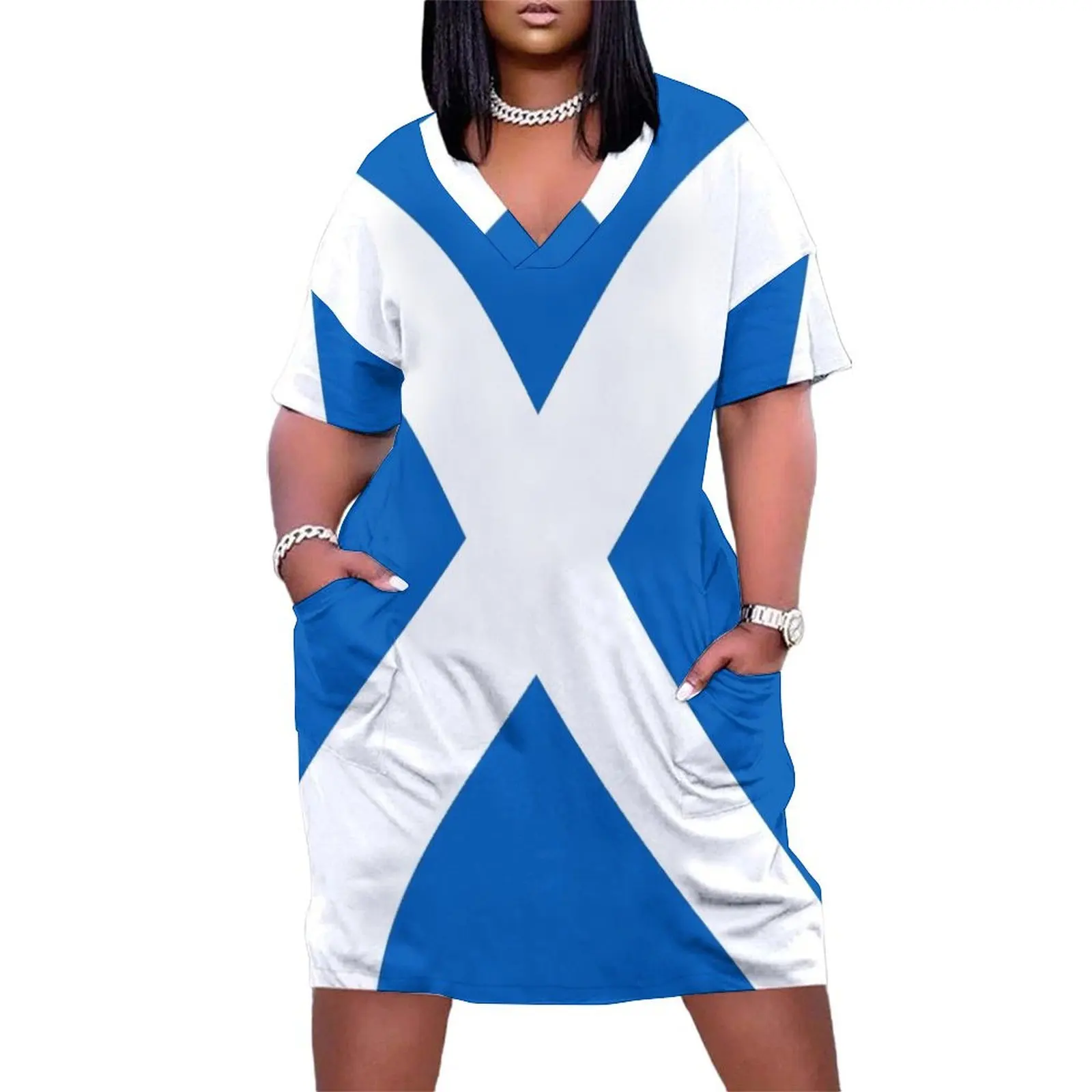 

Flag of Scotland - Scottish Flag Loose Pocket Dress long dress women dresses for woman prom dress 2024 women