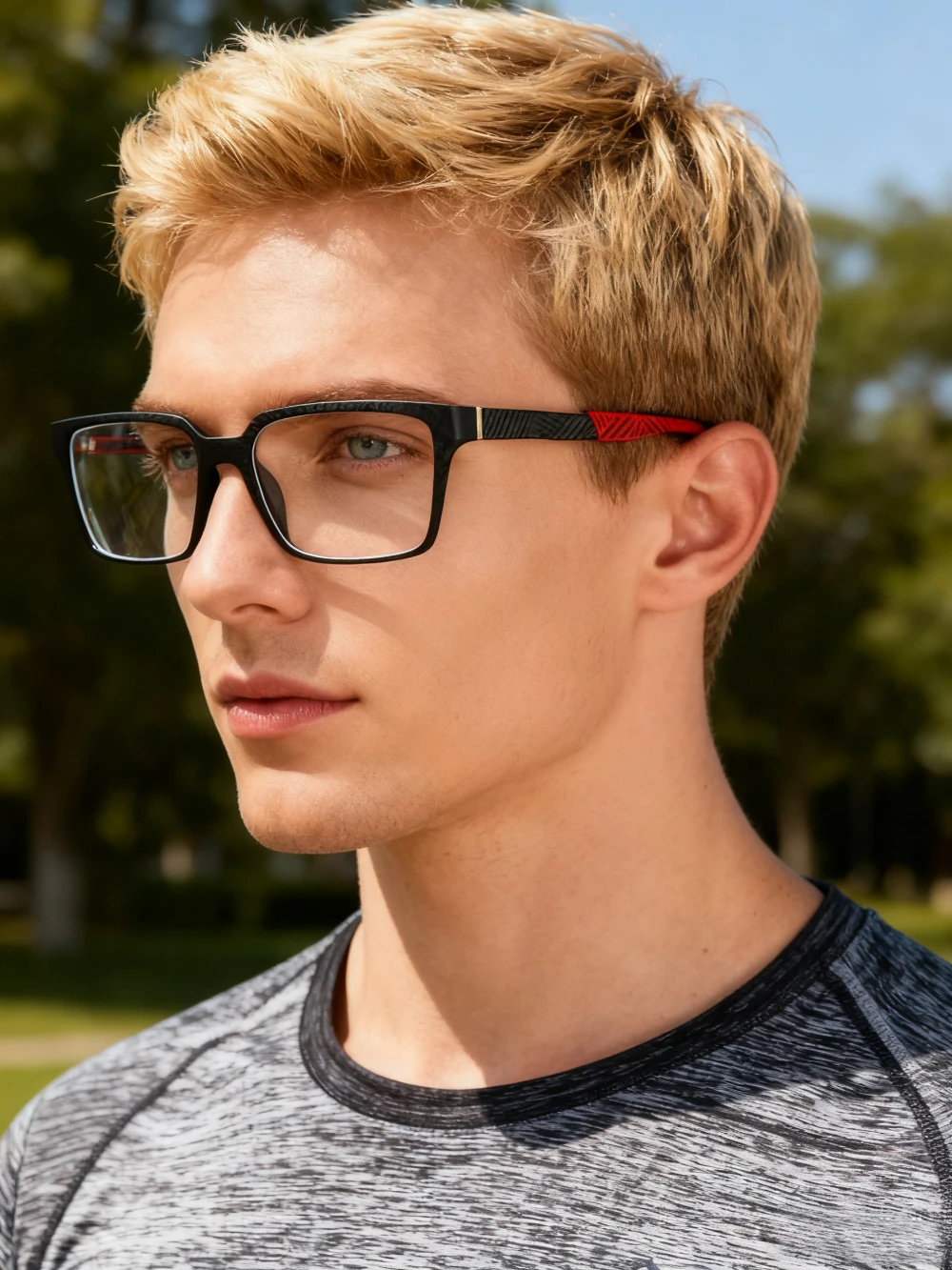 نظارات RX نظارات طبية مخصصة إطار مربع رياضي فوتوكروميك عدسات رمادية بنية لقصر النظر للرجال والنساء #6