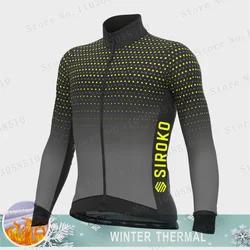 siroko 2025 Thermal Fleece Cycling Jersey mtb Winter Long Sleeve MTB Racing Bike Jersey For Men Cycling Clothing warmth jacket