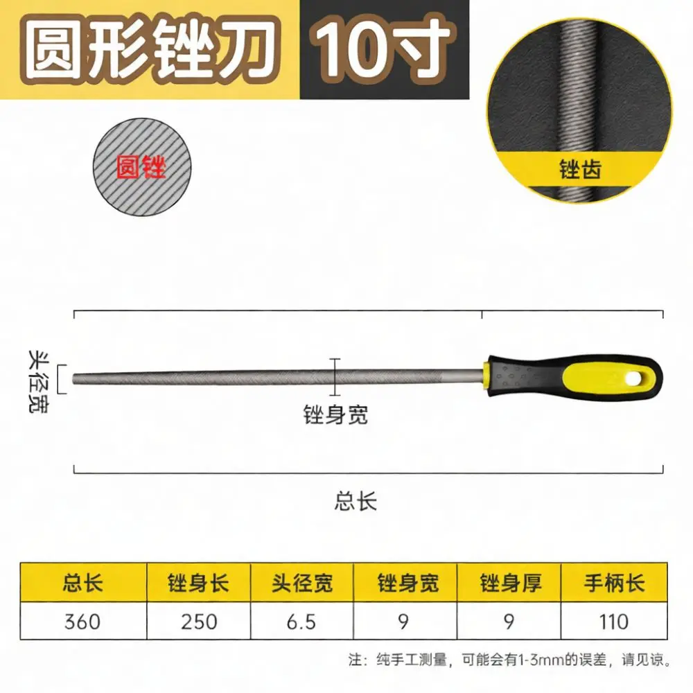 High Quality Hardened Steel Rasp For Metal Wood Working Precise Shaping Grinding Tool Set Flat Round Square Triangle Design