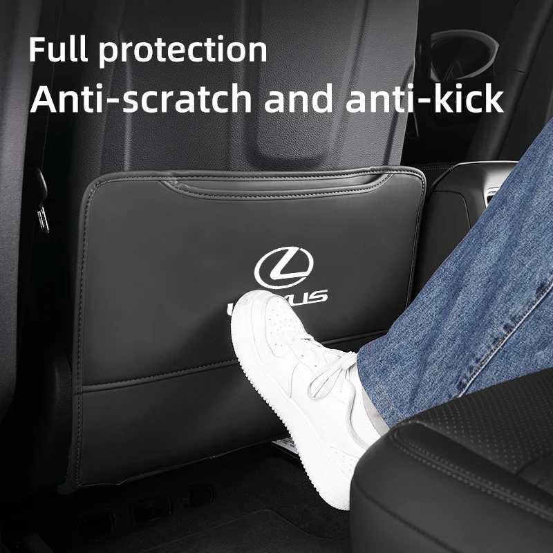 مقعد السيارة المضادة للركلة وسادة جلدية غطاء حامي المقعد اكسسوارات لكزس CT ES GS NX IS250 CT200h IS300h ES300h RX400h NX300h I #4