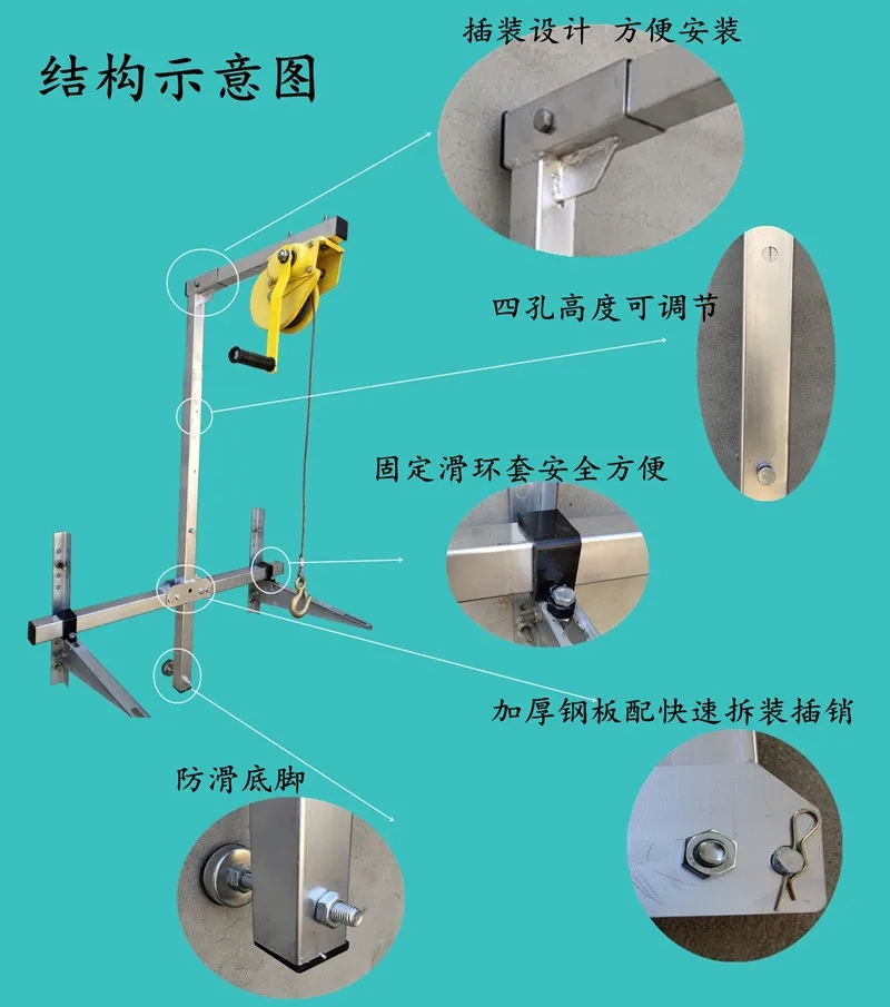 Special tool for installing and disassembling the external machine suspension bracket of the lifting device