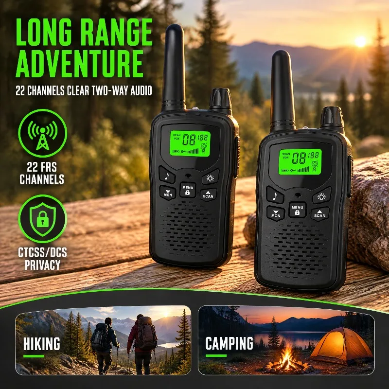 2pcs Adult Wireless Handheld Outdoor Long-distance Walkie Talkie Intercom Outdoor Unit 10 Kilometers
