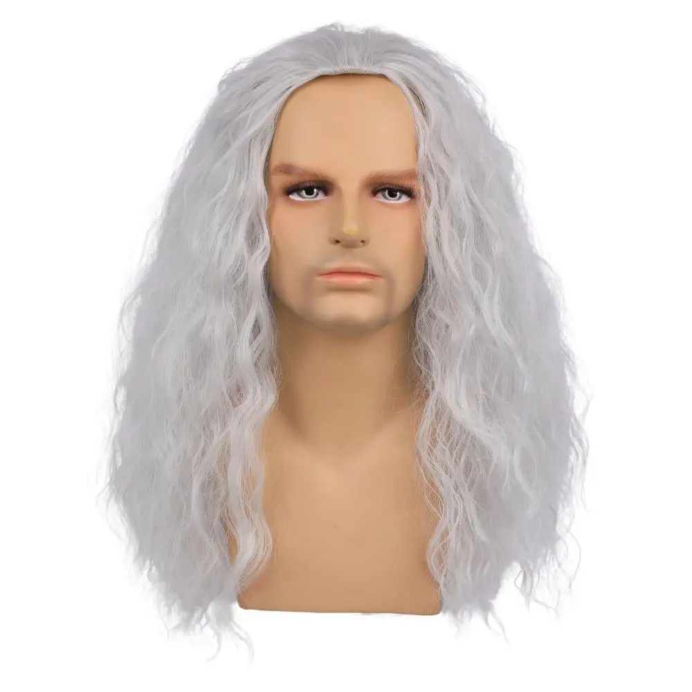 トール シャンパンウィッグ ウェーブのかかった長い髪 男性と女性用 映画のキャラクター ハロウィン マスカレード パーティー 小道具 コスプレ アクセサリー