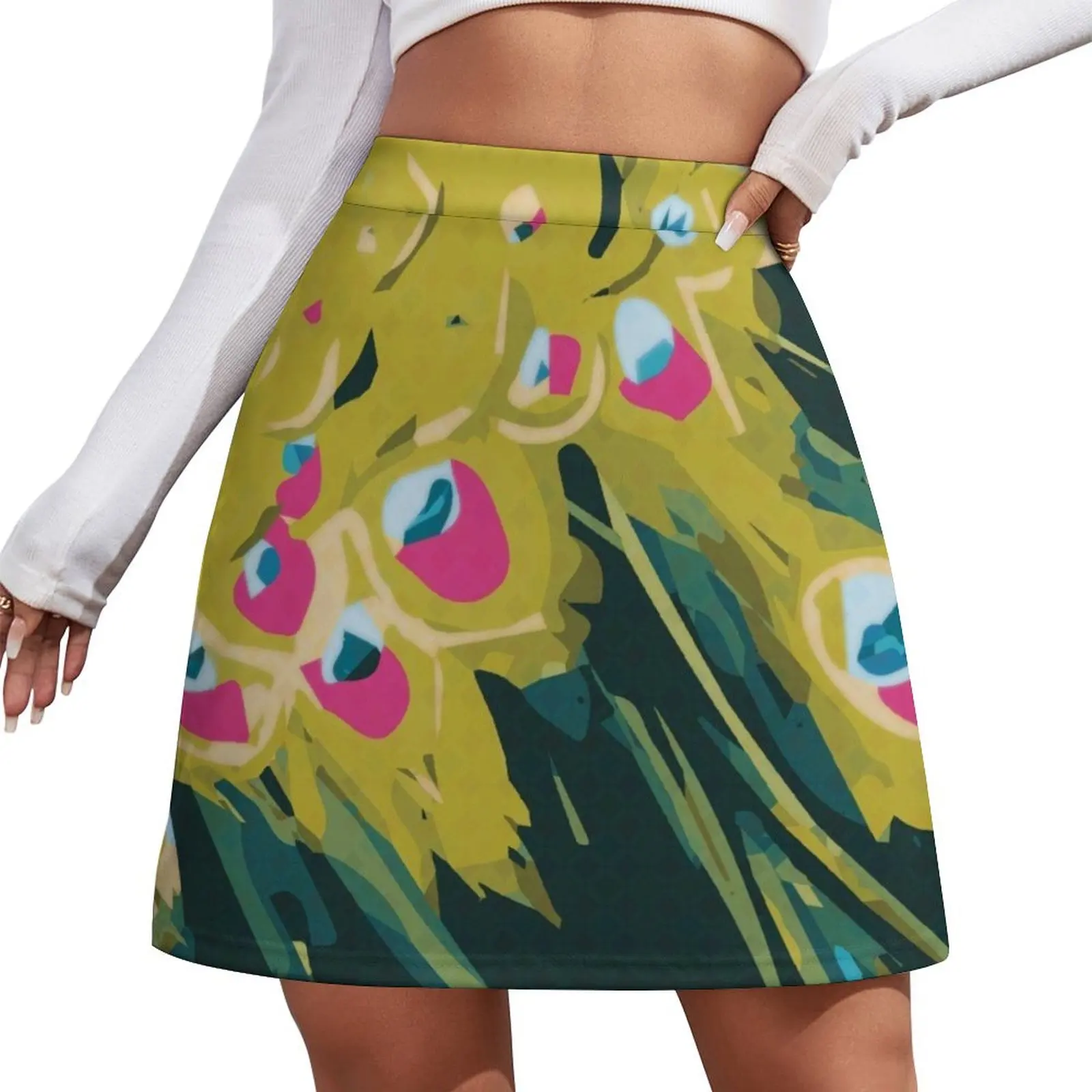 Peacock Peek Mini Skirt shorts women's clothing summer 2026 novelties Female skirt dresses for prom