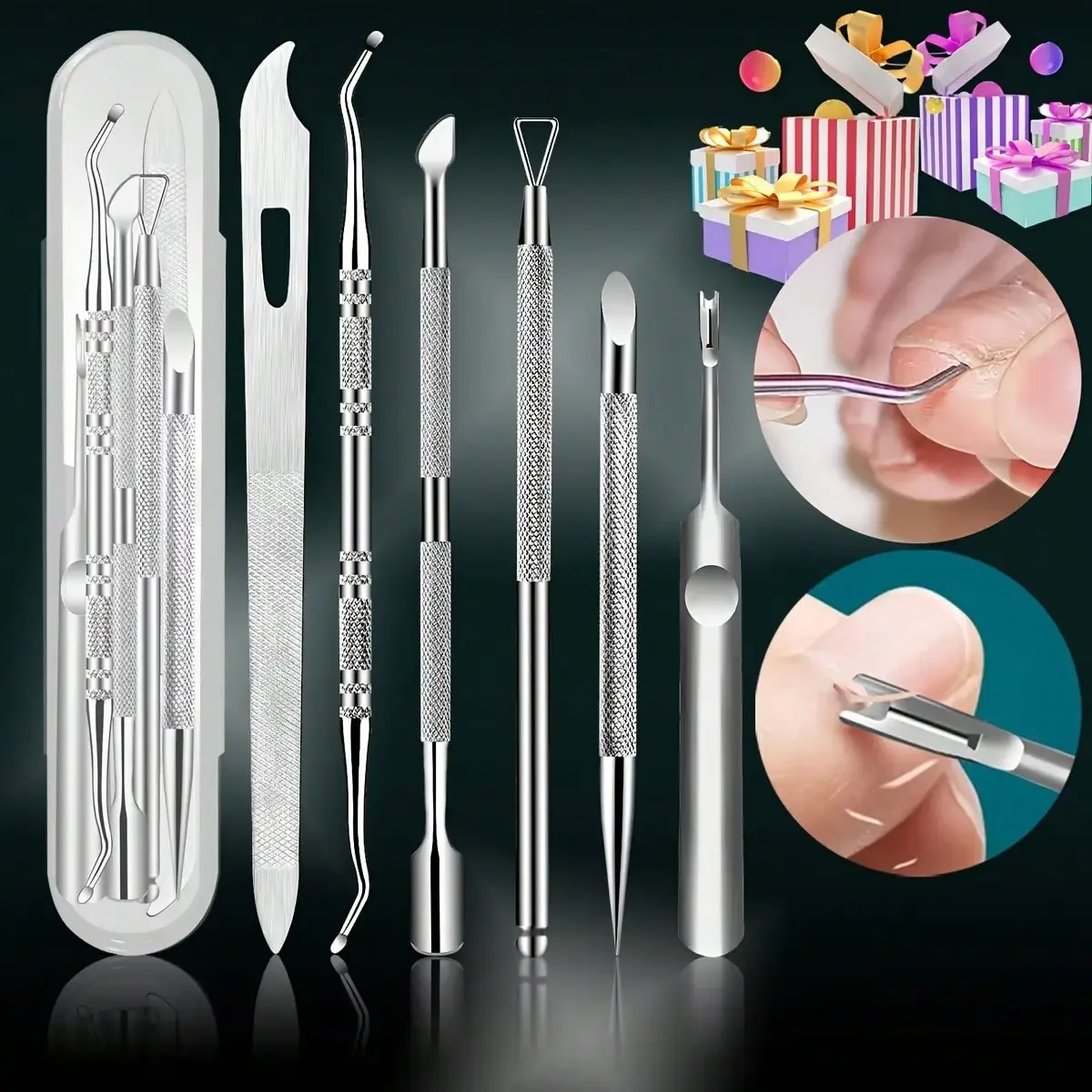 ชุดถอดสแตนเลส Stratum Corneum,ซ่อมเท้า,ขัดเล็บและชุดตัดแต่งผิวที่ตายแล้ว, เหมาะสําหรับบ้านและร้านเสริมสวย