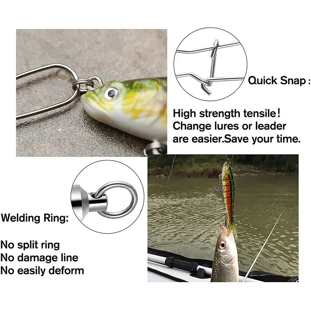 

Fishing Buckle Pin Swivels Tackle Fishing Hooks Fishing Accessories Eight-ring Connector Fishhook Swivels Stainless Steel Snap