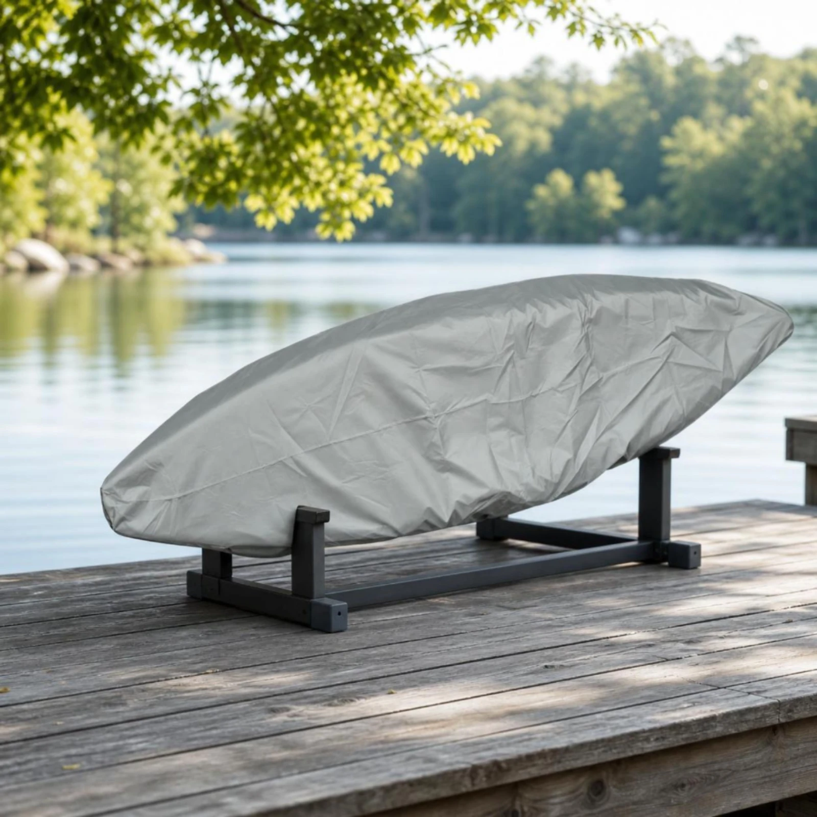 Kayak Cover with Elastic Hem Dustproof Kayak Cover Long-Lasting Outdoor for Kayakers, Garage Storage, Transport
