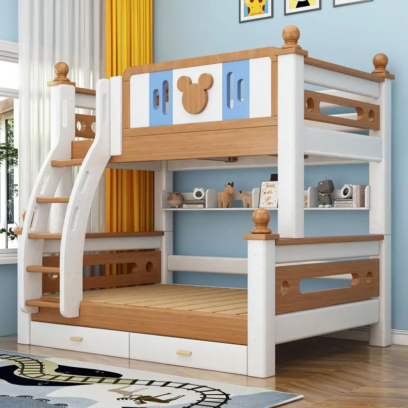 Solid wood bold upper and lower beds Children's beds Mother and child beds Adult heightened dormitory High and low