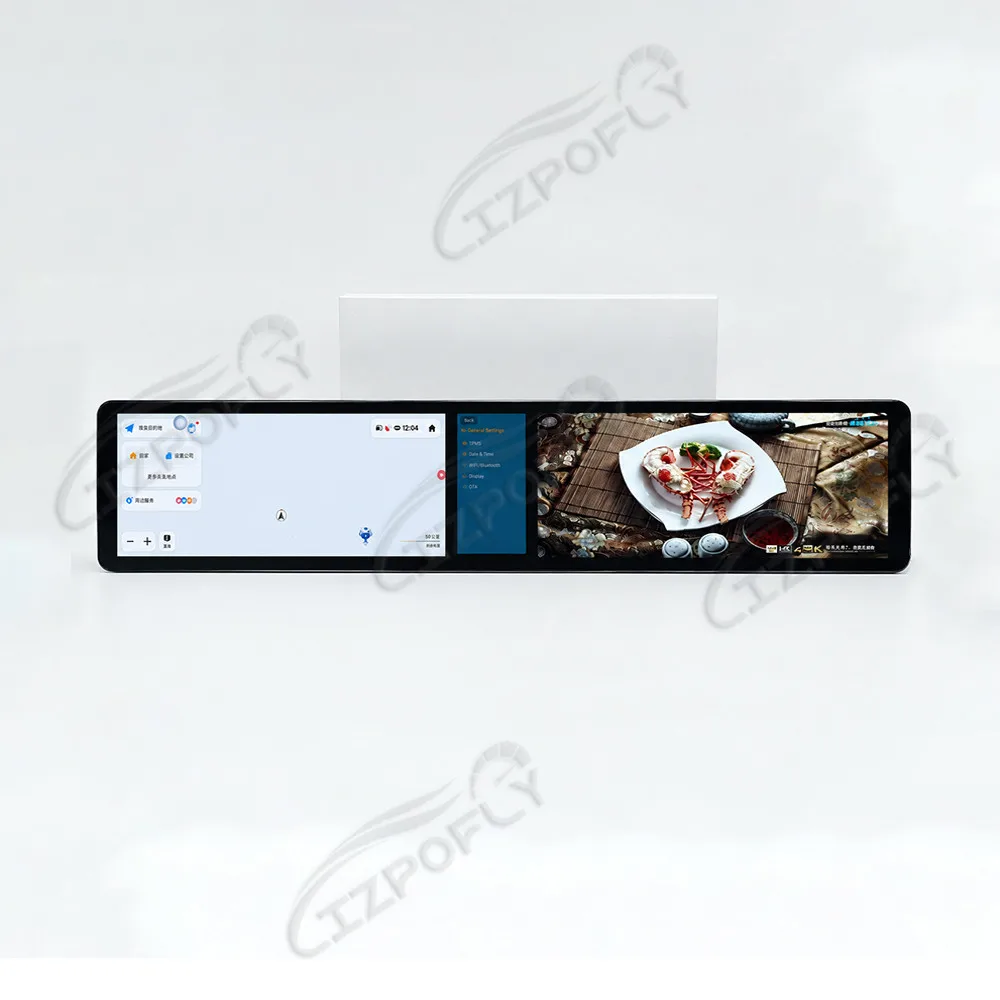 Dual 12.3 Inch Triple Screen Car Radio For Peugeot 4008 2013-2020 CarPlay Android Auto GPS Navigation BT5.0 Multimedia Player