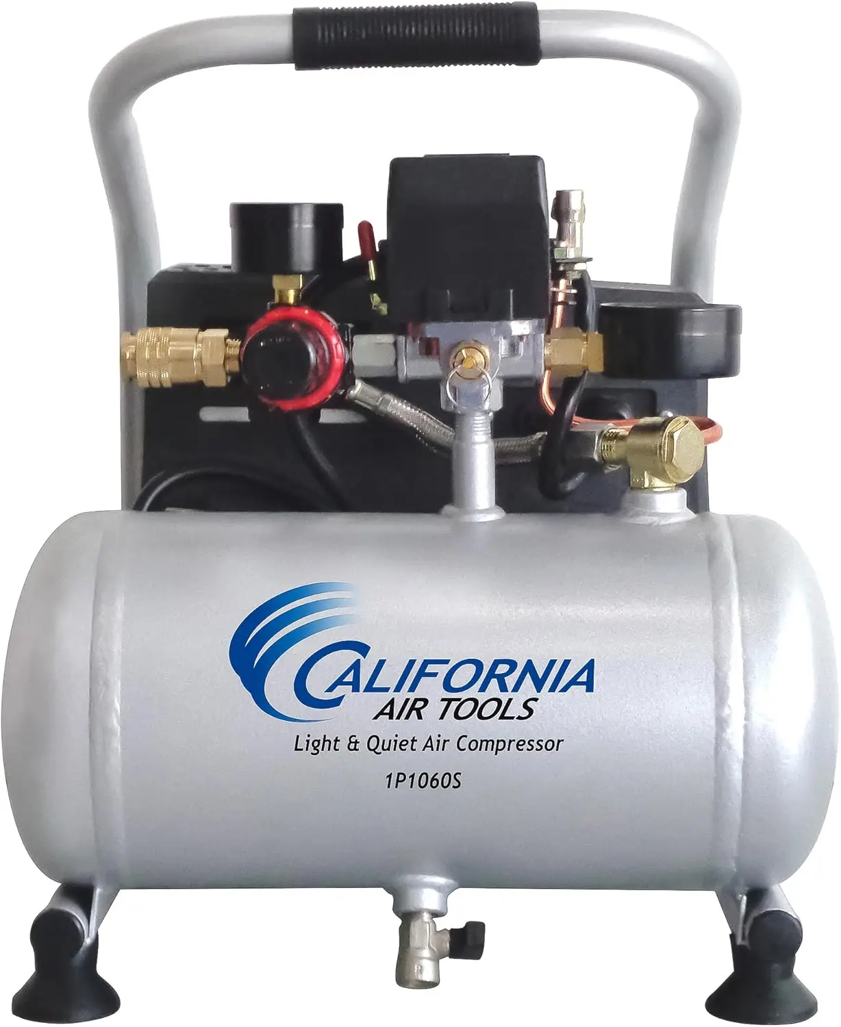 California Air Tools CAT-1P1060S Light & Quiet Portable Air Compressor, Lightweight, Ultra Quiet, Oil-Free, 1 Gallon Steel Tank,