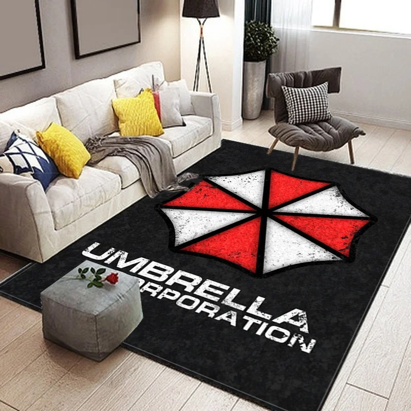 Horror Movie Umbrella Corporation Carpet for Living Room Home Decorations Sofa Table Large Area Rugs Bedroom Non-slip Floor Mat