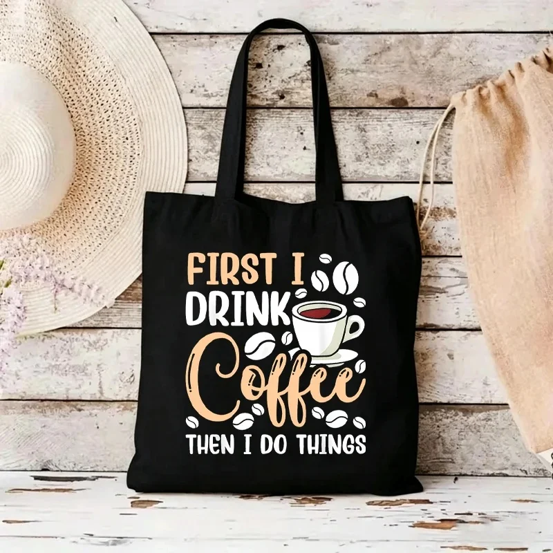 Coffee Scripture and Stillness Tote Bag Aesthetic Coffee Book Lover Canvas Shoulder Bag for Christian Gift Jesus Coffee Handbags