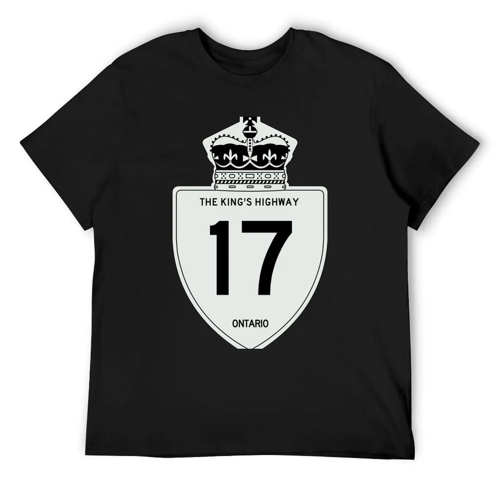 

Ontario King's Highway 17 T-Shirt plus size tops designer shirts rapper graphic tees oversized t shirts for men