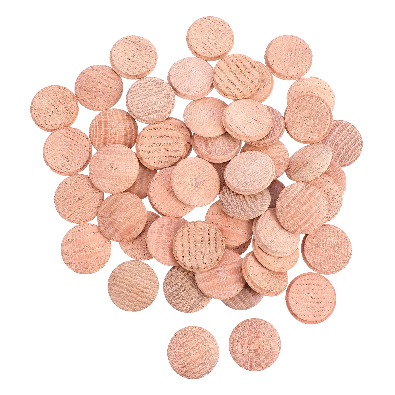 

50Pcs Oak Wood Decorative Caps Screw Hole Plugs Round Head Plugs Furniture Hardwares Replacement Parts for Woodworking Furniture