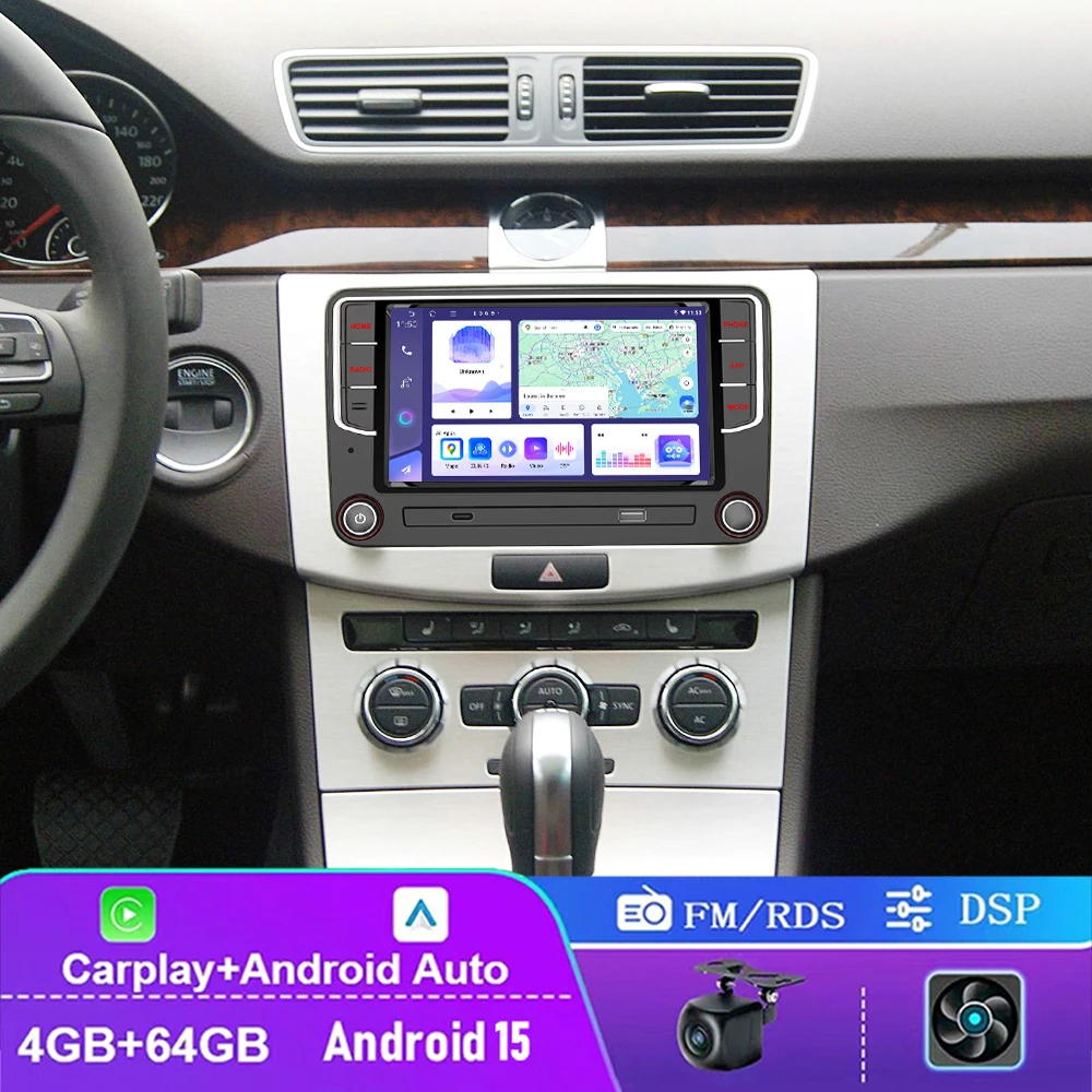 

9" 4+64GB For Volkswagen VW Magotan 2006-2013 Car Radio Wireless Carplay Canbus FM GPS BT Head Unit