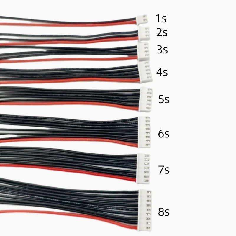 5/10pcs/lot 1s 2s 3s 4s 5s 6s 8s Lipo Battery Cable 10/15/20/30cm LiPo Battery Balance Charger Plug Aviation Model Accessories