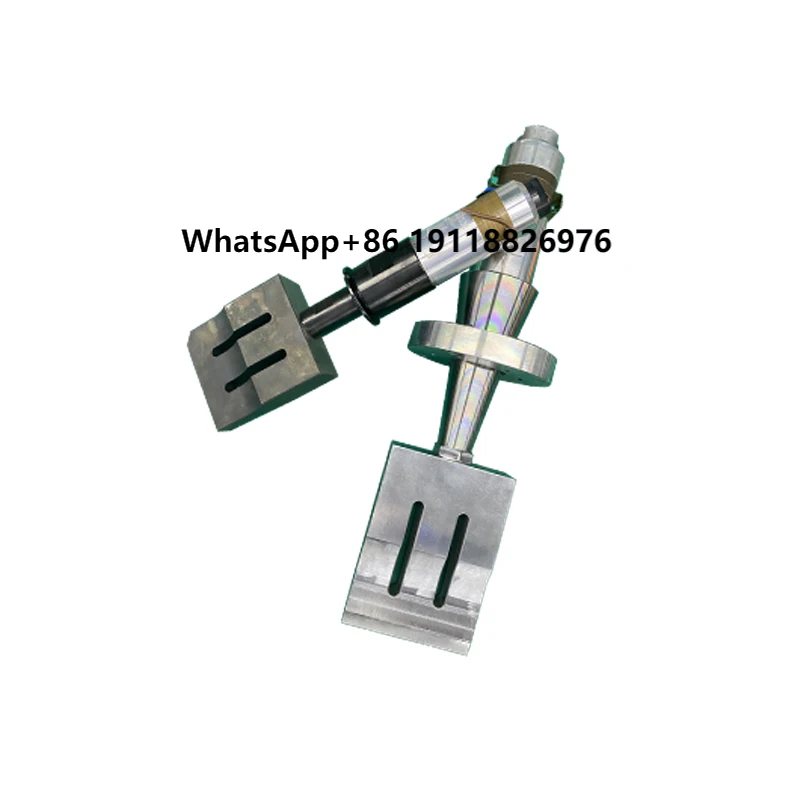 

3200W 15KHZ Industrial Vibration Welding Sealing Transducer Booster Horn For Ultrasonic Hook and Loop Tape Seam Welding Machine