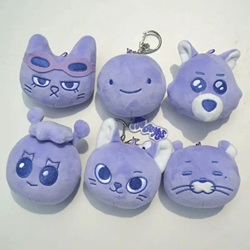 Purple LEEHAN TAESAN SUNGHO Keychain Pendant Cute Idol Kpop Fan Bag Charm Backpack Accessory Gift For Boys Girls Mini Keyring